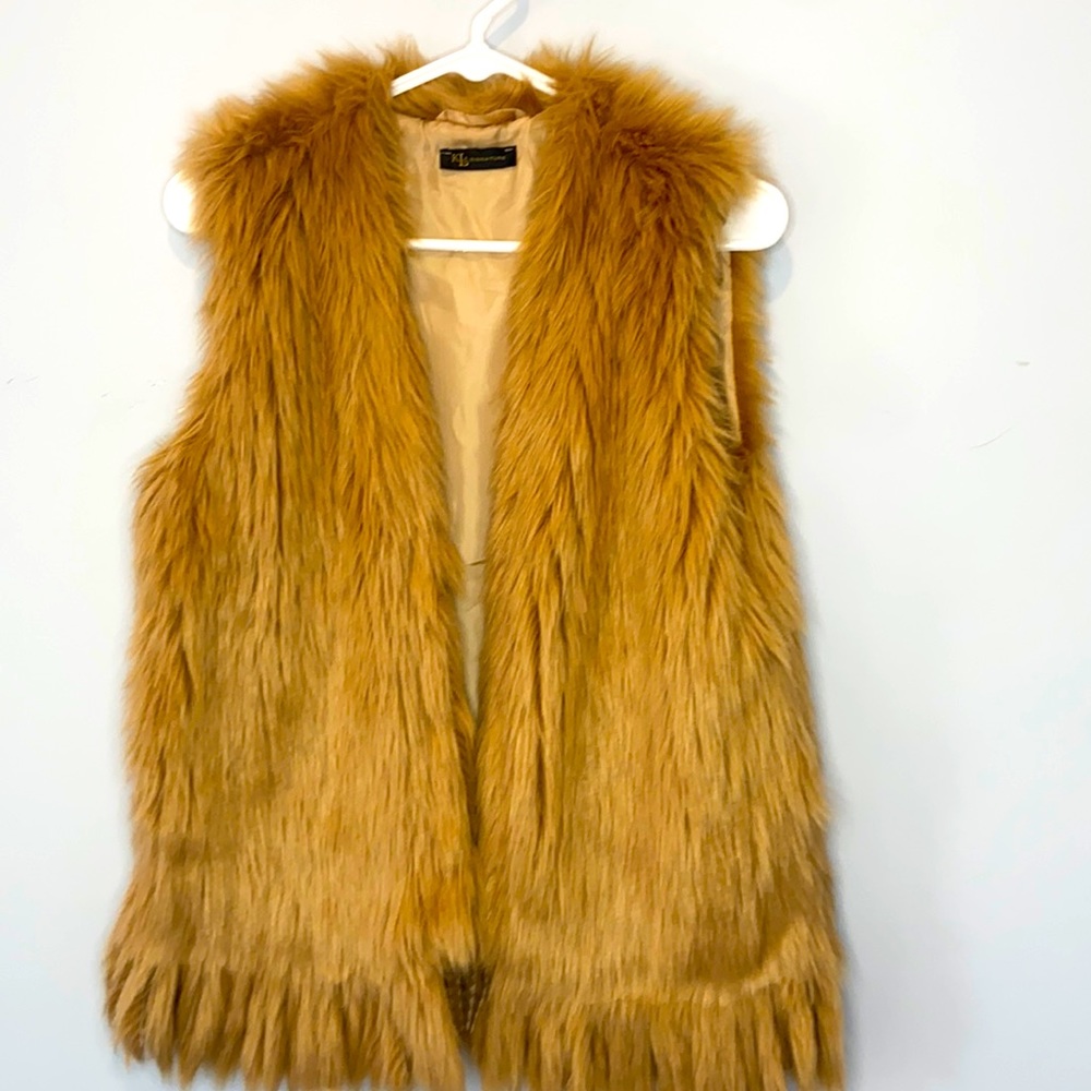 KLD Signature Women Brown Faux Vest